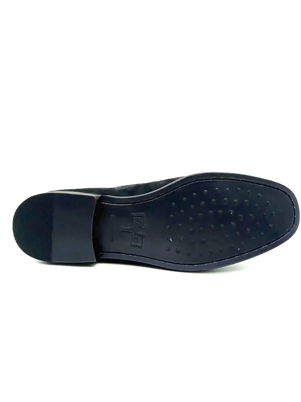 NEVER WORN- Navy Suede with Croc Emboss Bit Loafers- Flag Ltd